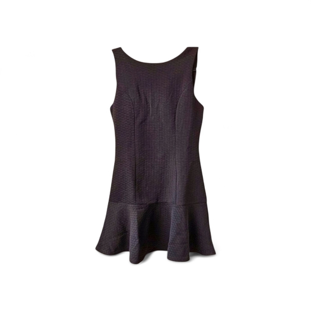 Mika & Gala Size 8 Black Bow Back Keyhole Mini Dress Cotton Blend NWT - Picture 2 of 16